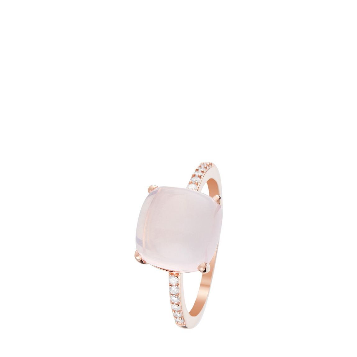 Pink Gold Quartz Stone Ring main product photo