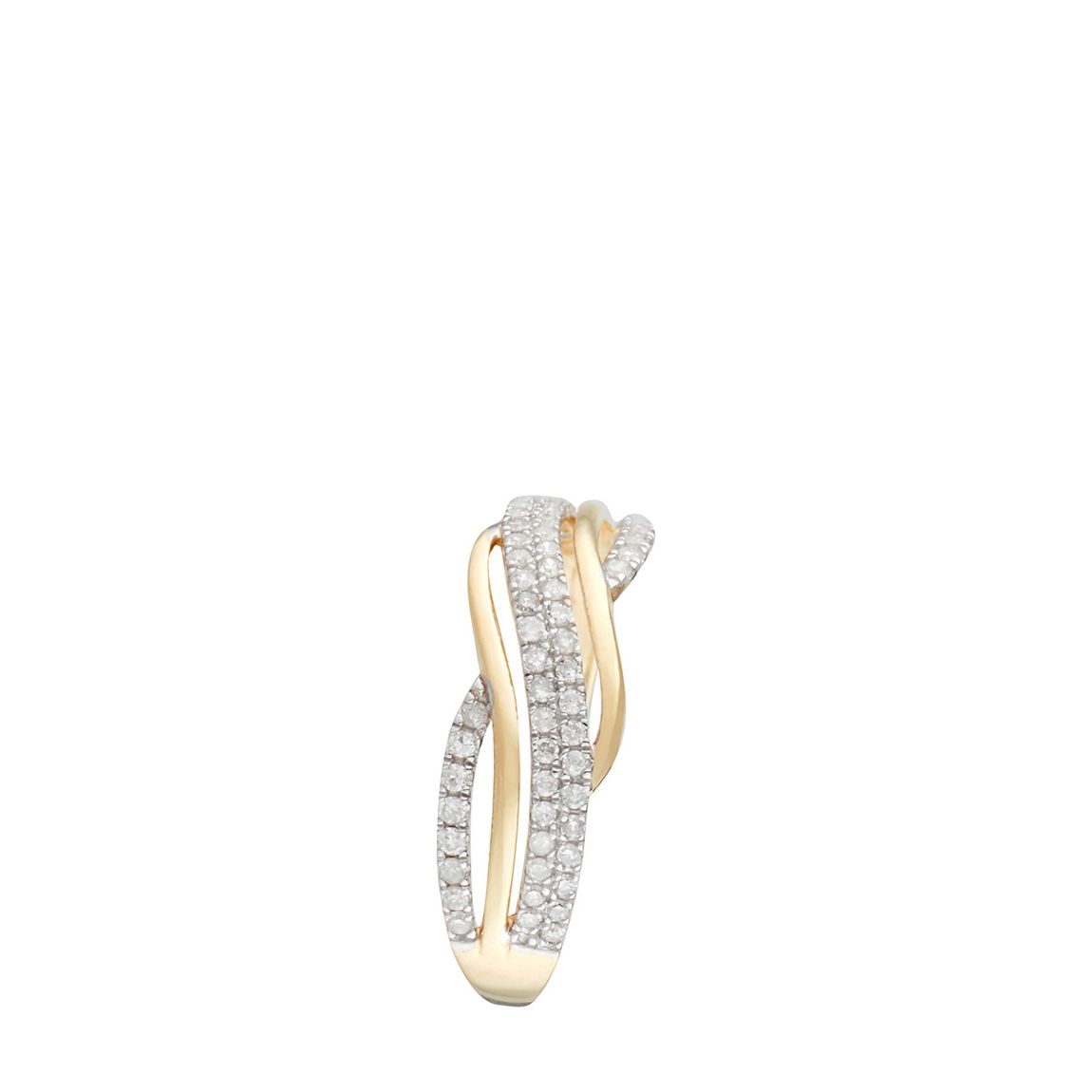 Yellow Gold Diamond Swirl Ring main product photo