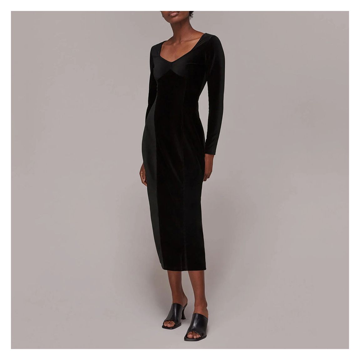 Black Cord Midi Dress main product photo