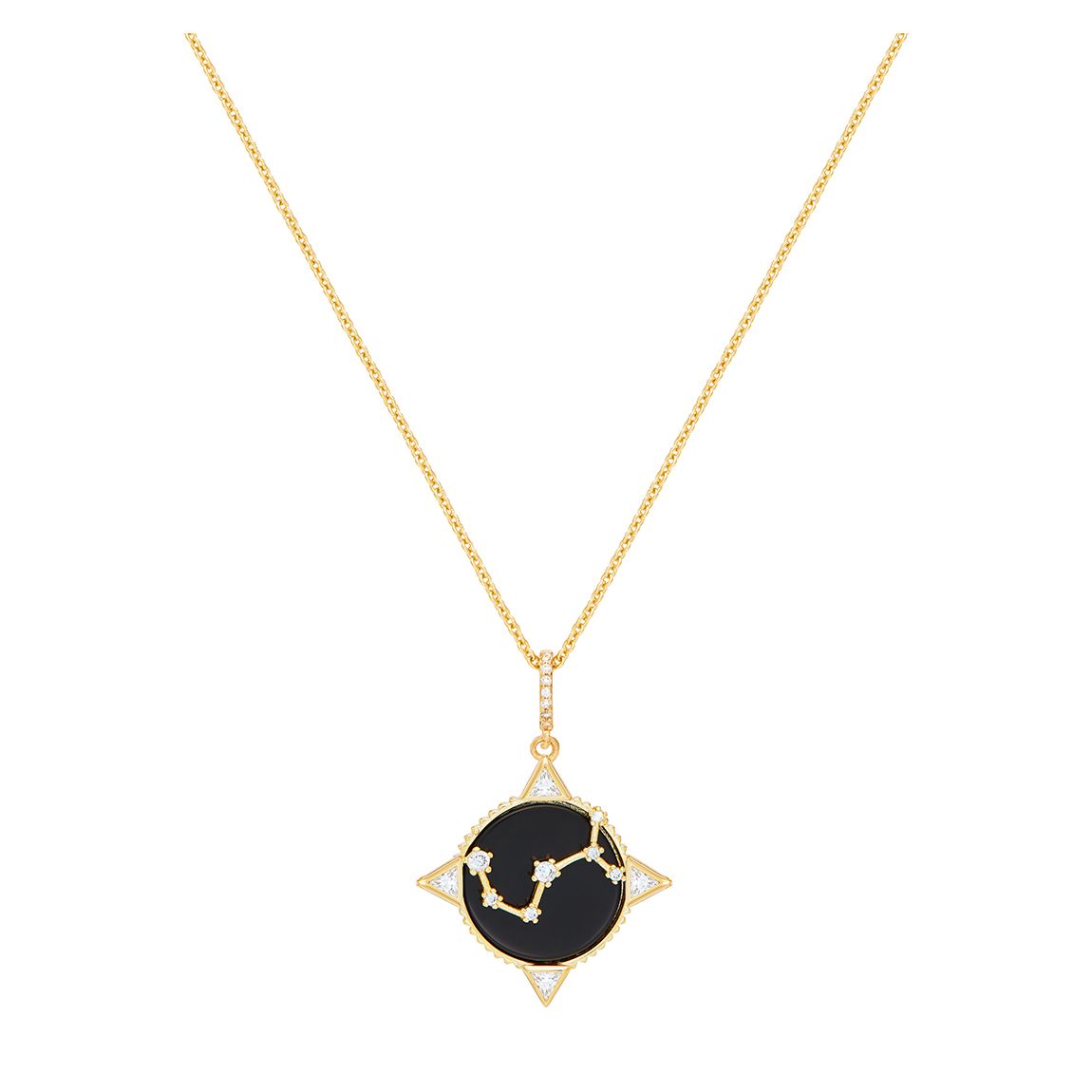 18K Gold Written In The Stars - Scorpio Necklace (Black Onyx) main product photo