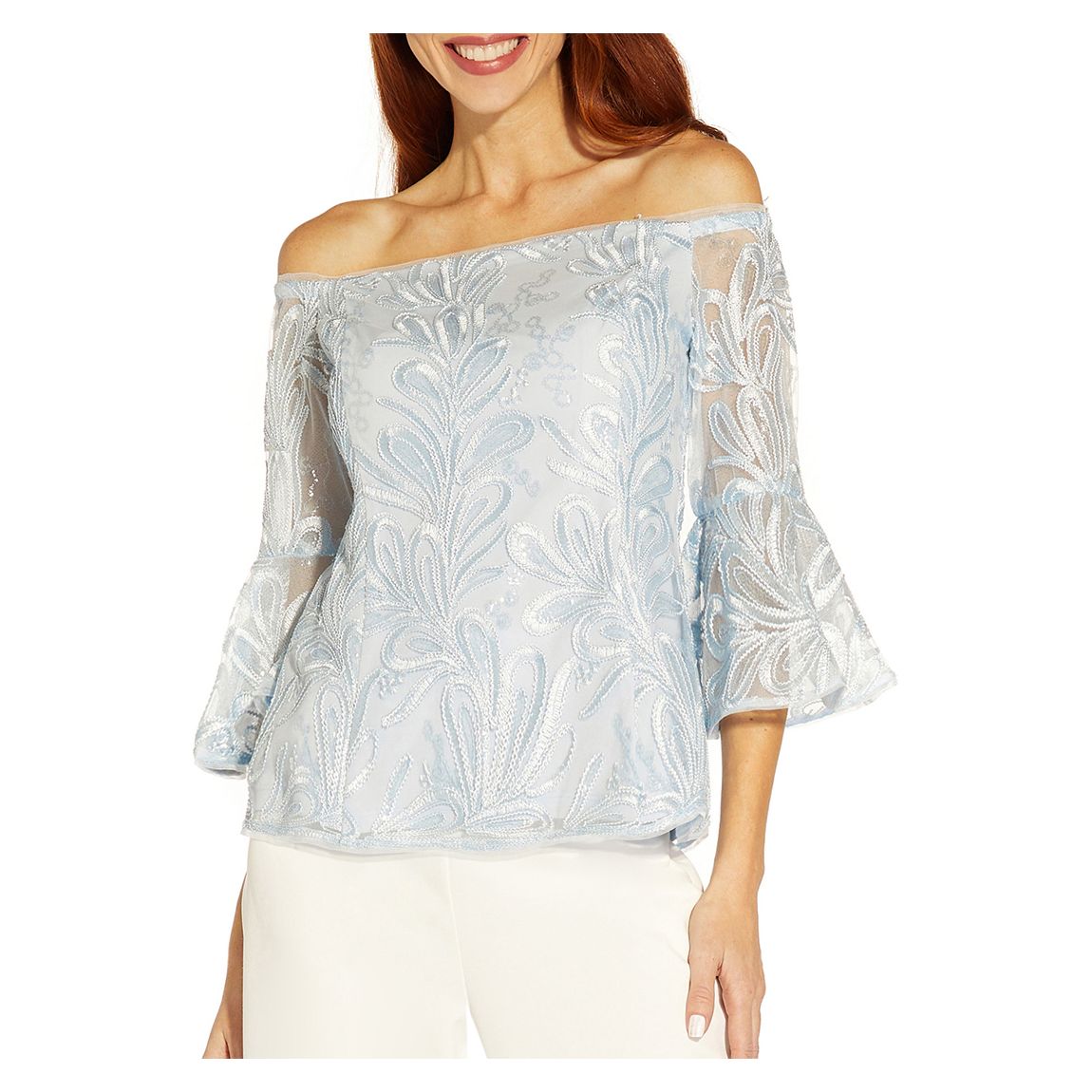 Pale Blue Off Shoulder Top main product photo