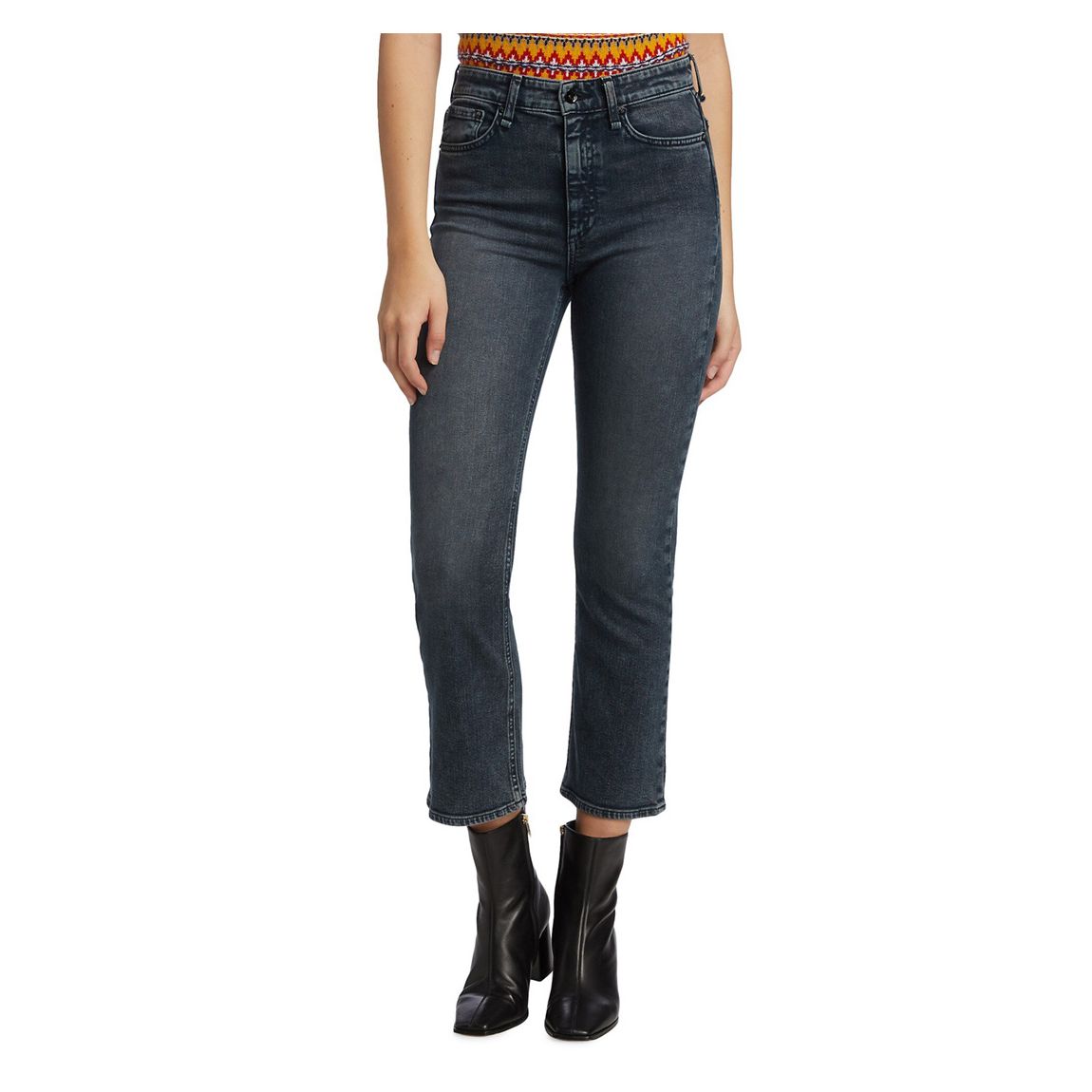 Grey Nina High Rise Slim Fit Jeans main product photo