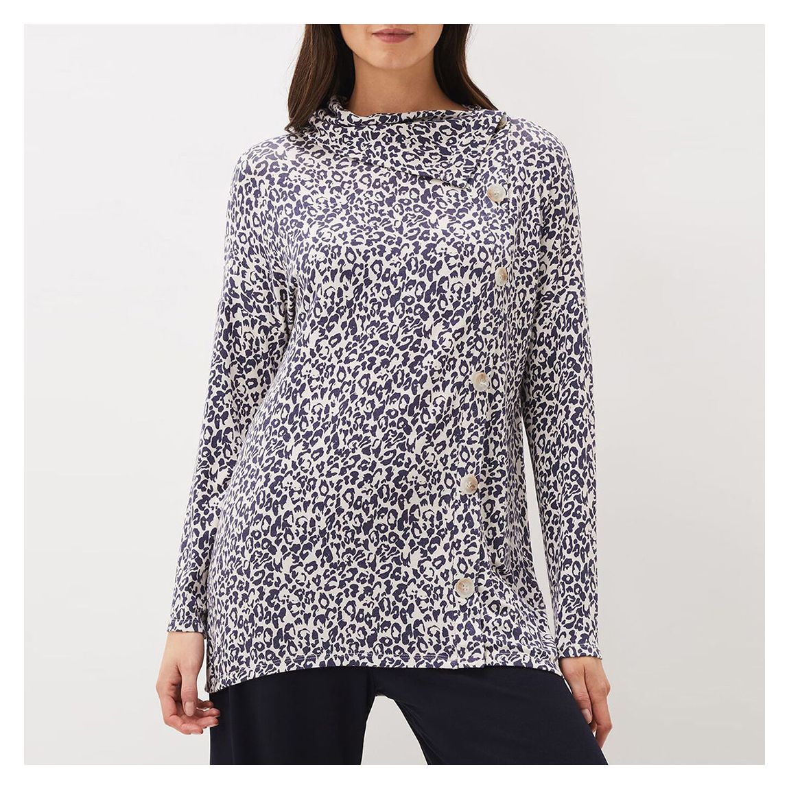 Ivory Serenia Animal Print Top main product photo