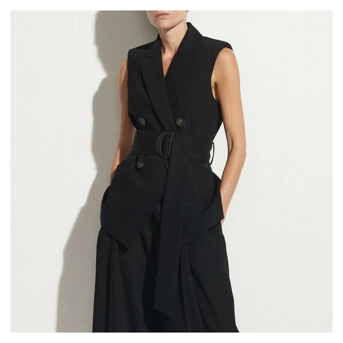 Black Tailored Wool Blend Blazer main product photo