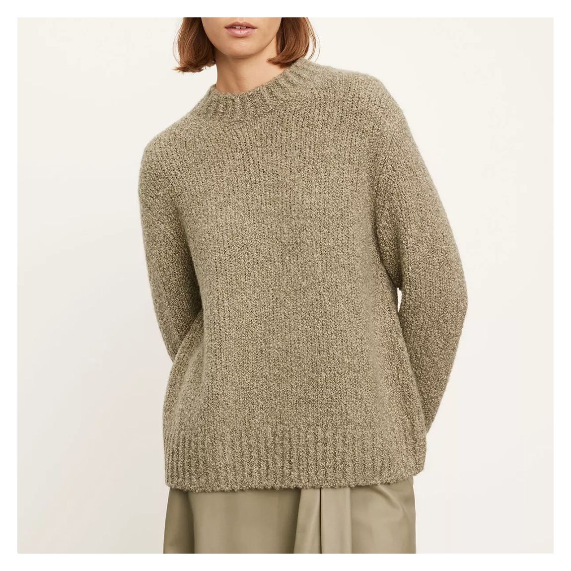 Khaki Textured Cashmere Blend Jumper main product photo