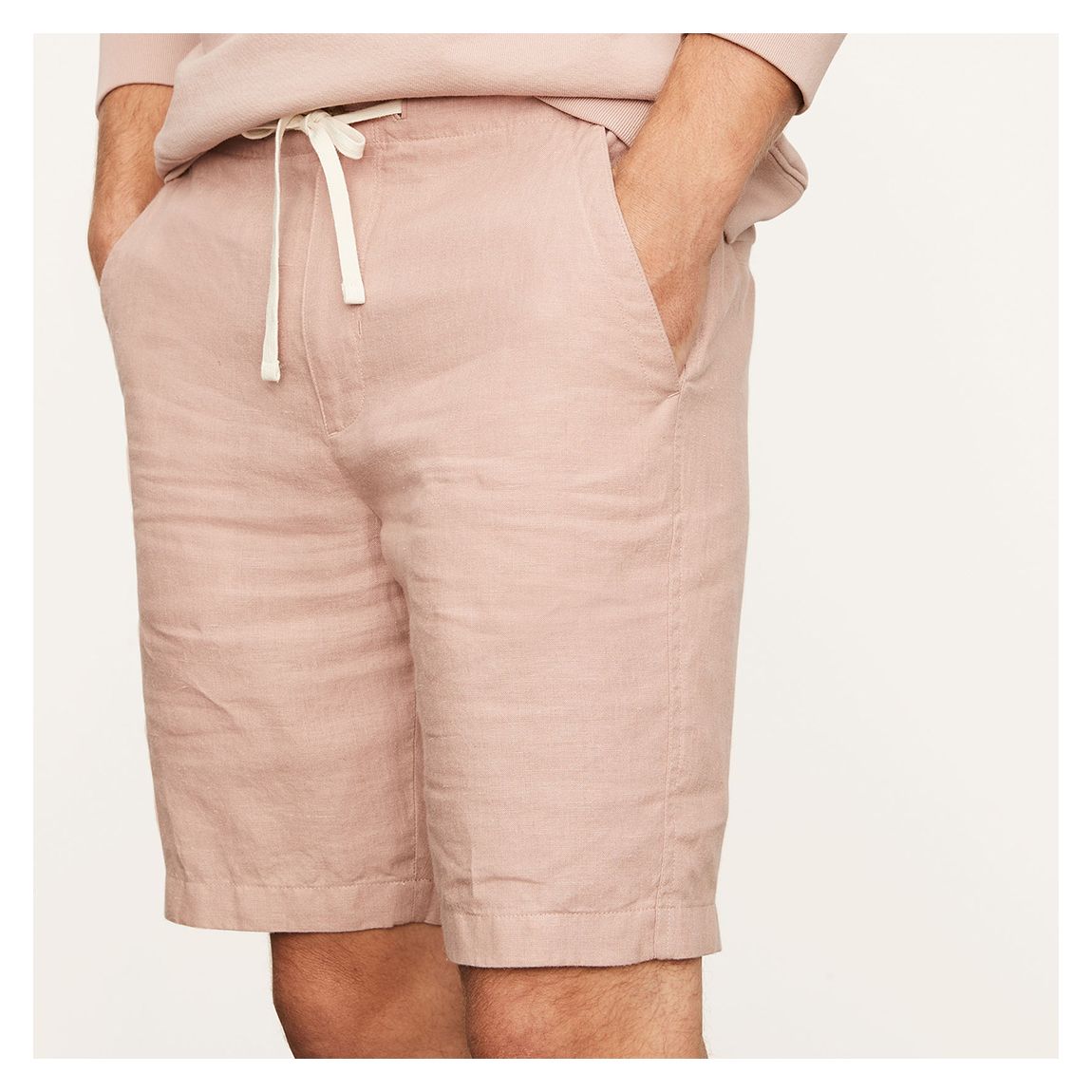 Light Pink Drawstring Shorts main product photo