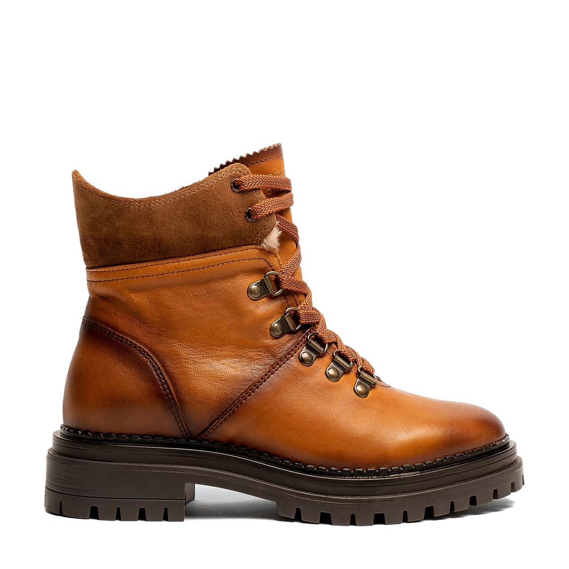 Tan Leather Eira Hiker Boots main product photo