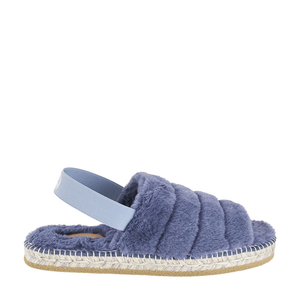 Blue Faux Fur Montego Bay Slippers main product photo