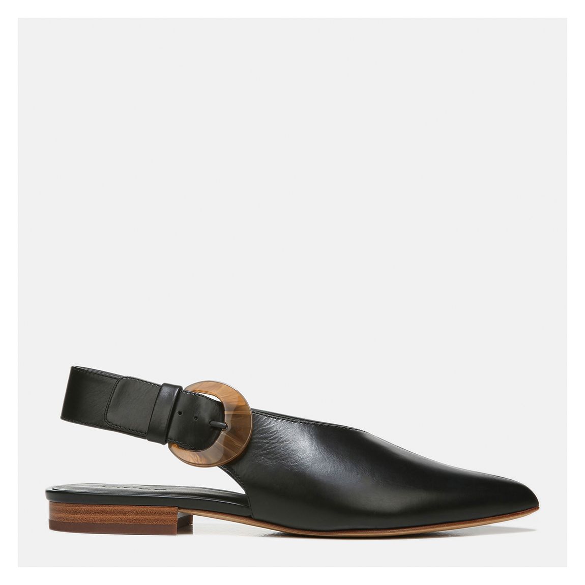 Women's Black Cecily Leather Buckle Shoes main product photo