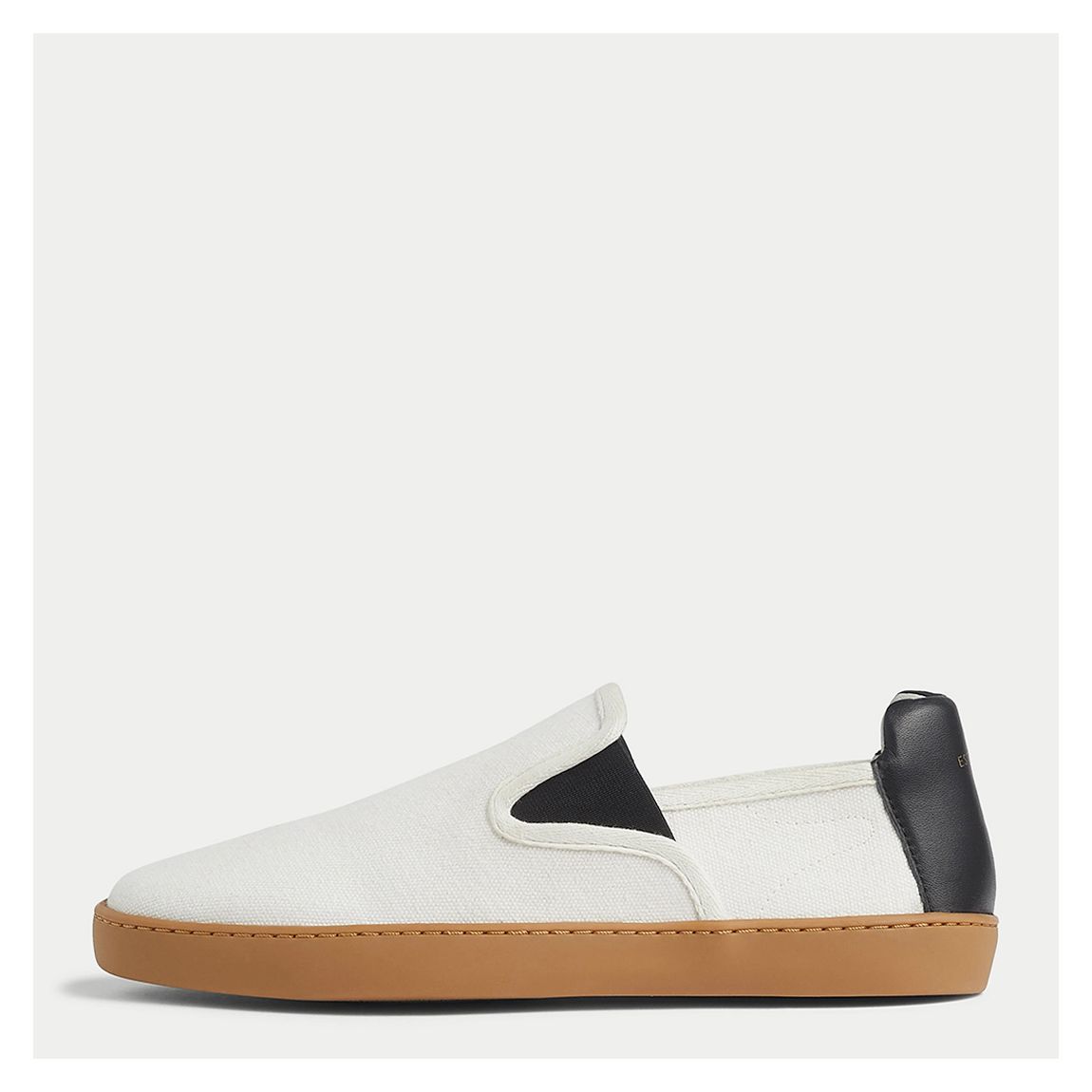 White Langley Canvas Plimsoll main product photo