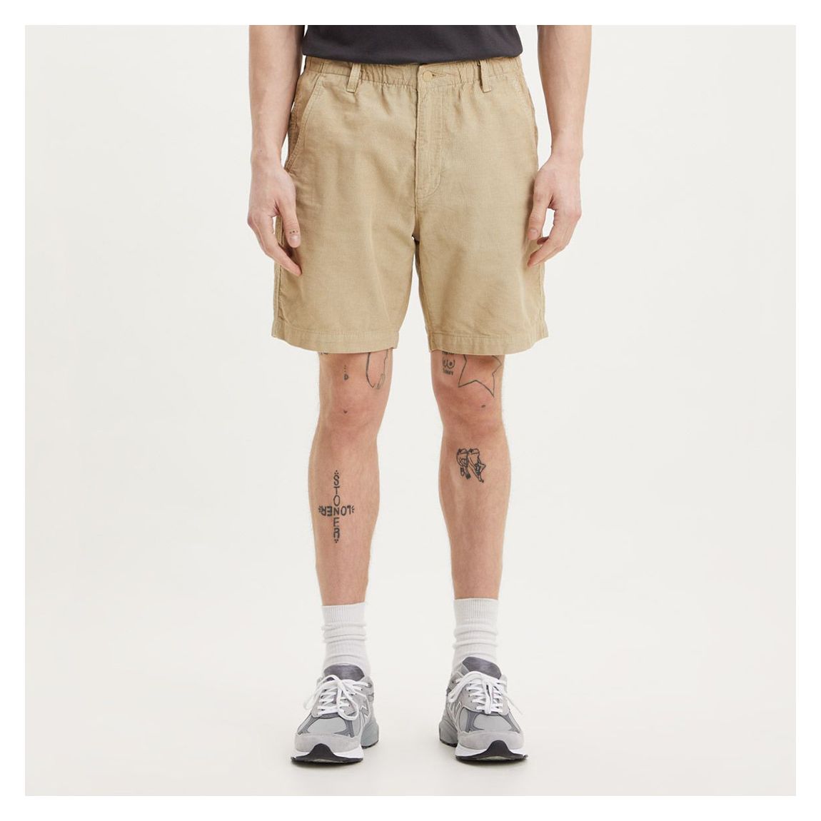 Tan Straight Leg Cotton Chino Shorts main product photo