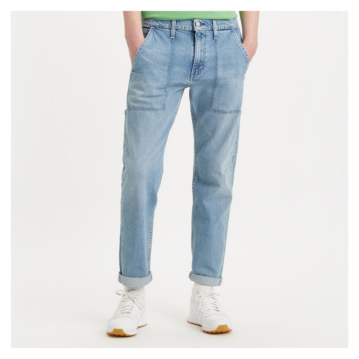 Light Indigo 502™ Utility Style Slim Stretch Jeans main product photo