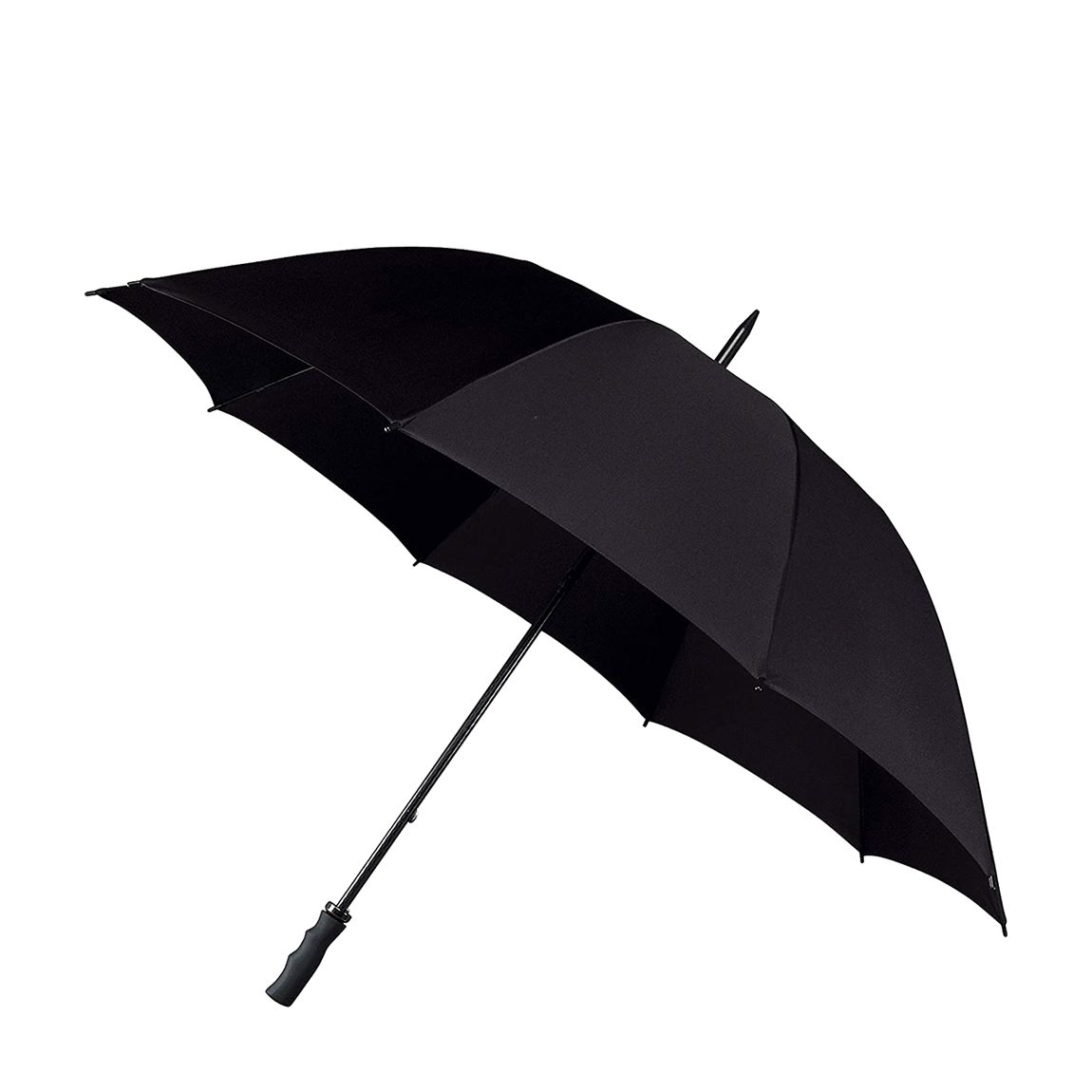 Unisex Black Reflective Border Long Golf Umbrella main product photo