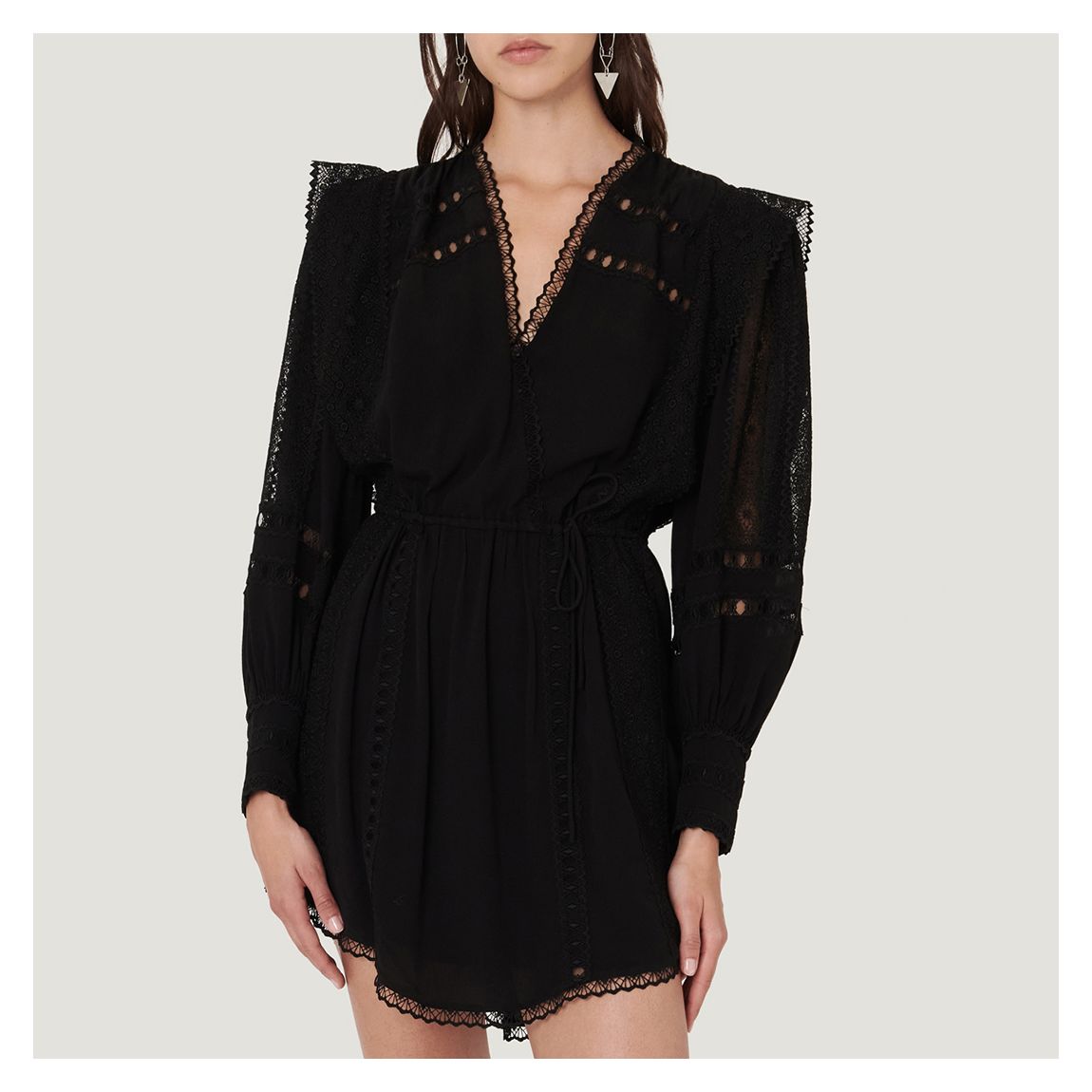 Black Cassie Lace Dress main product photo