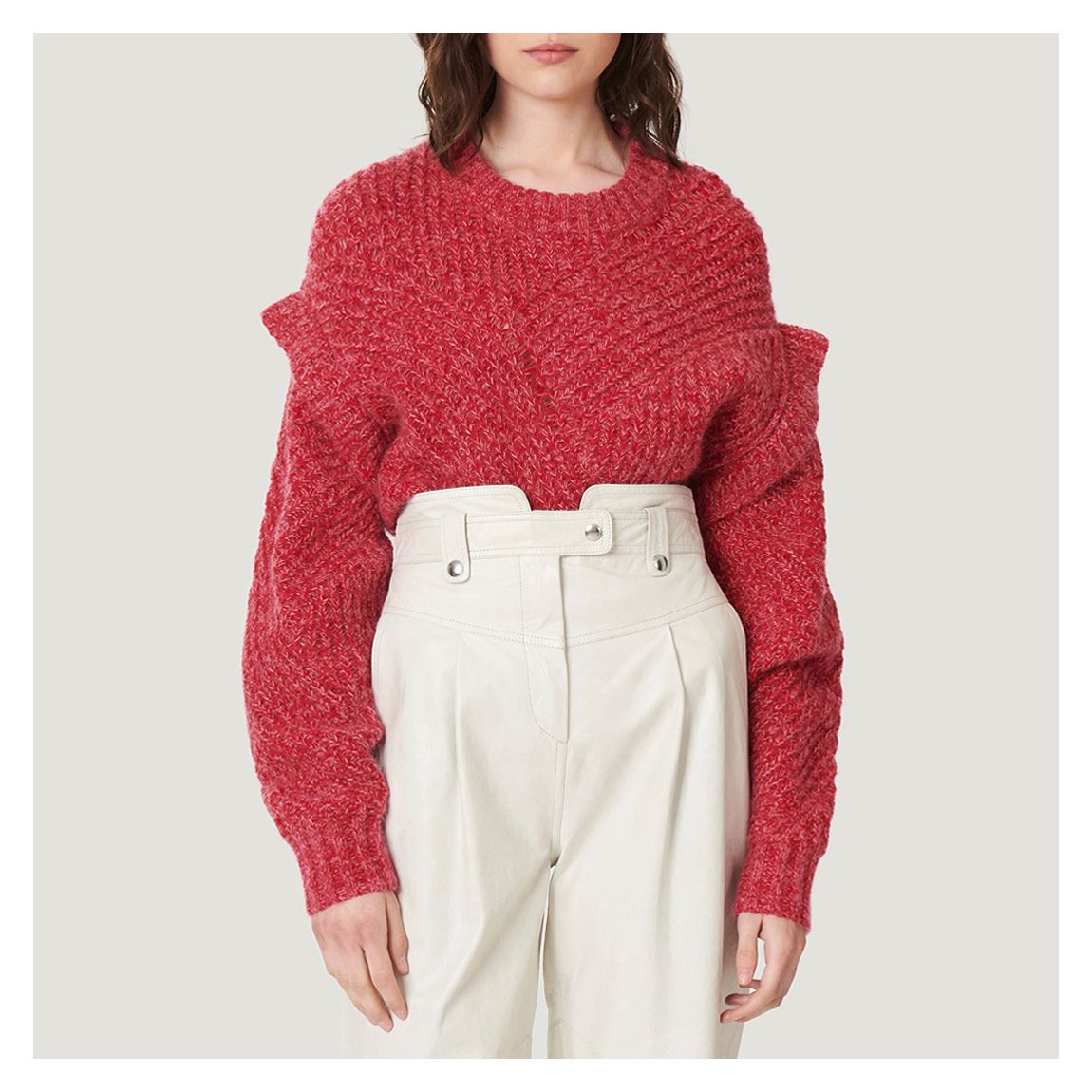 Mixed Red Acia Wool Blend Jumper main product photo