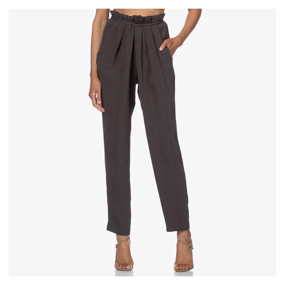 Charcoal Bennyo Straight Leg Trousers main product photo
