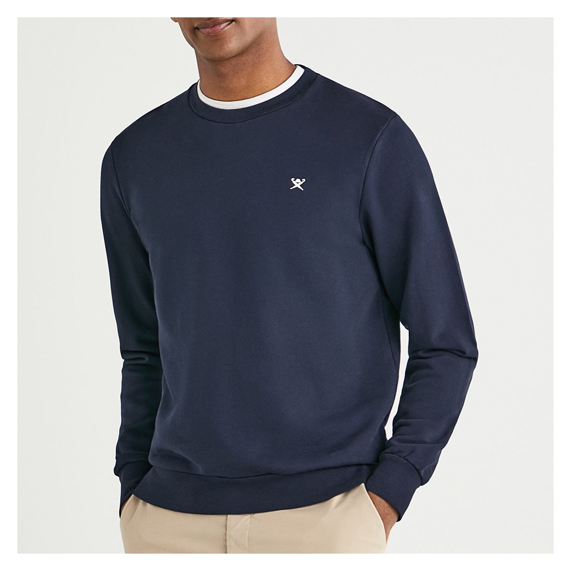 Navy Embroidered Logo Cotton Sweatshirt main product photo