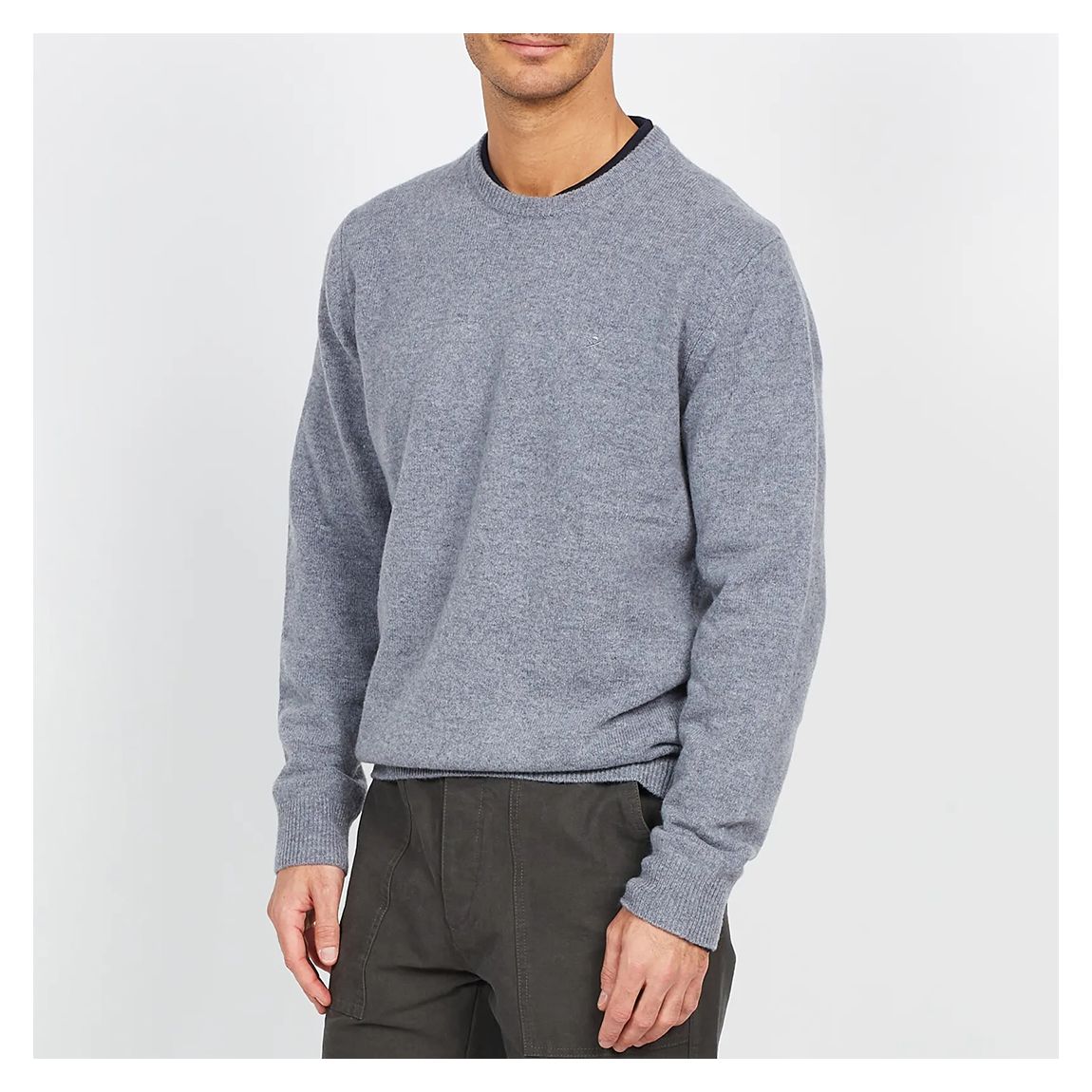 Blue Round Neck Lambswool Jumper main product photo