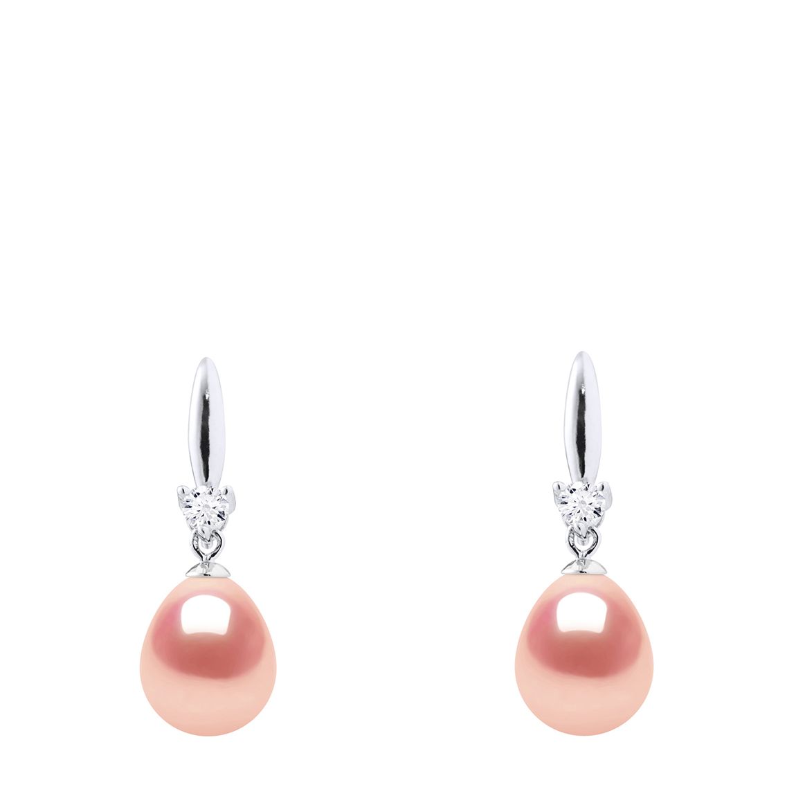 Silver/Black Tahiti Real Cultured Freshwater Pearl Arch Earrings main product photo