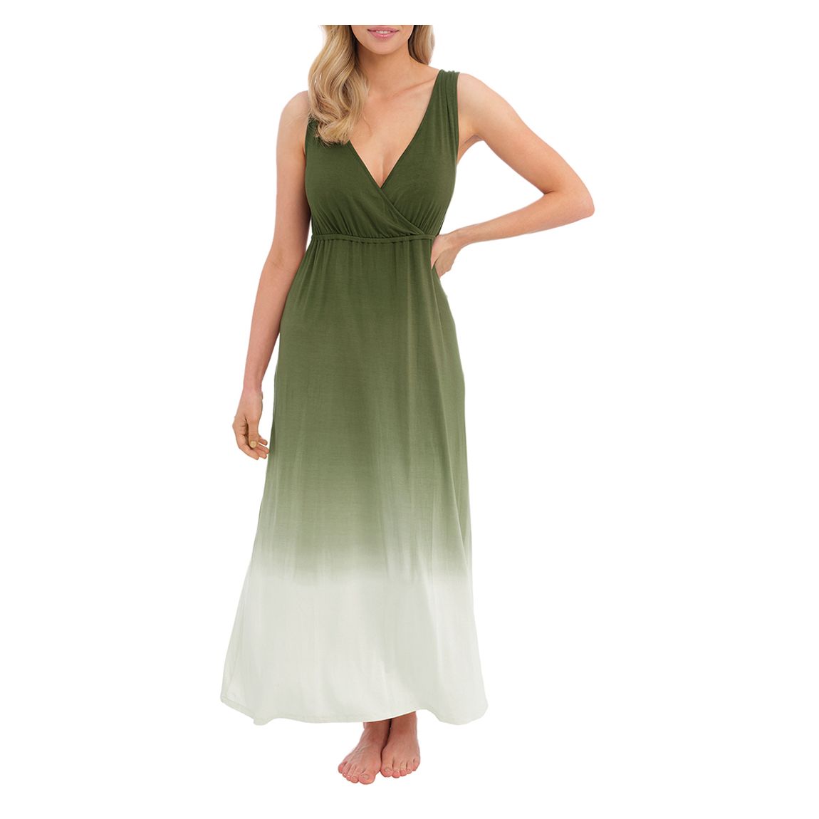 Olive Aurora Maxi Dress main product photo