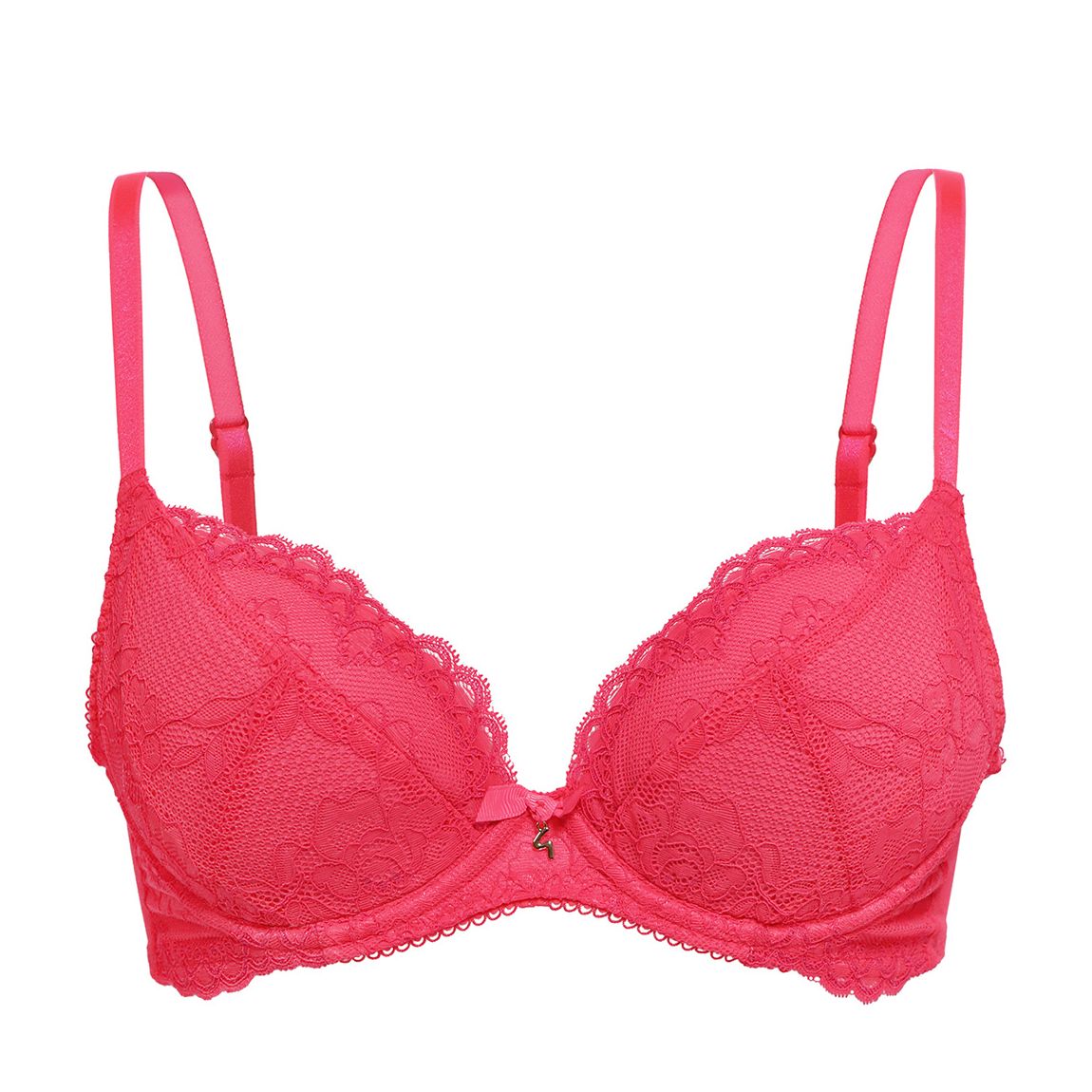 Diva Pink Superboost Lace Padded Plunge Bra main product photo