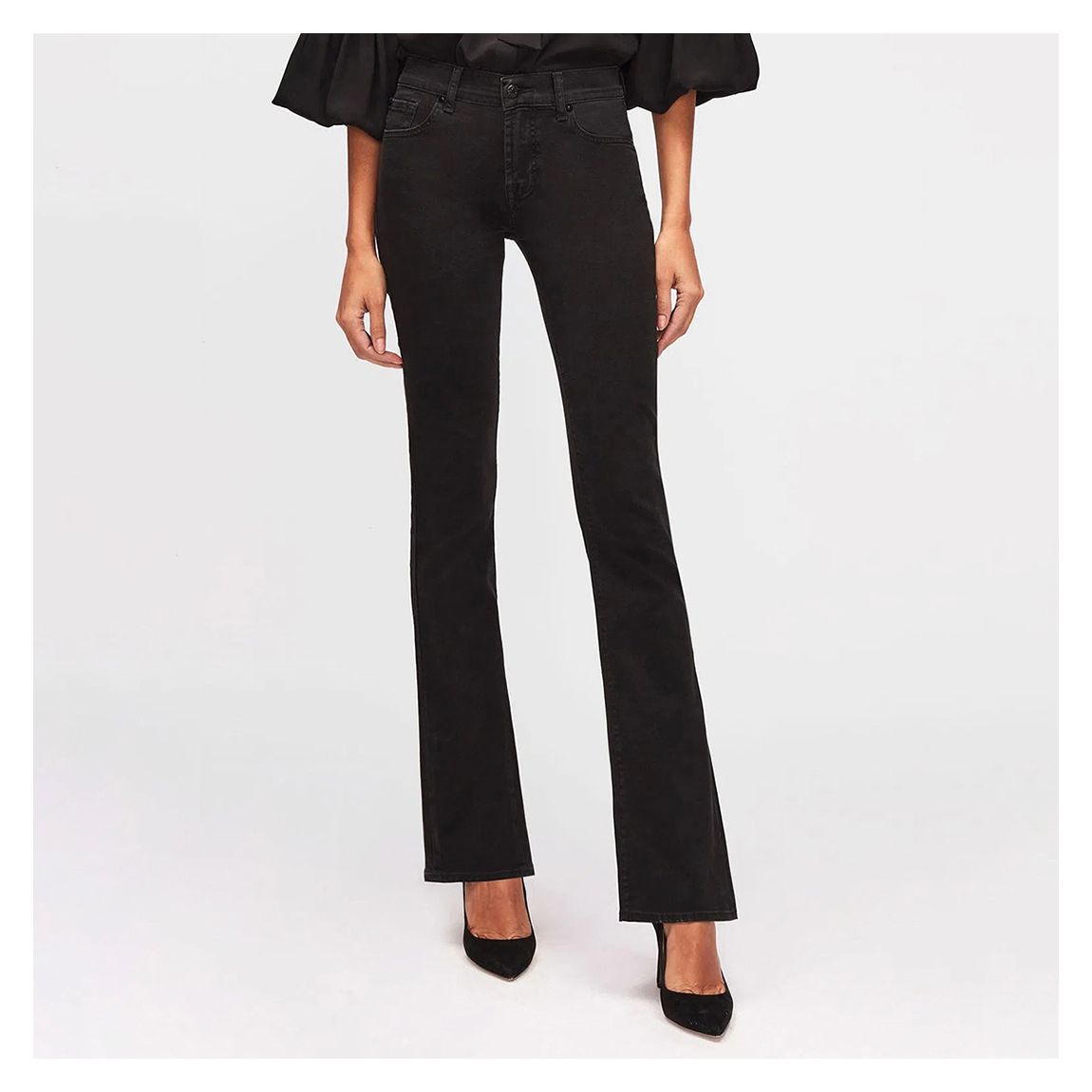 Black Bootcut Stretch Jeans main product photo