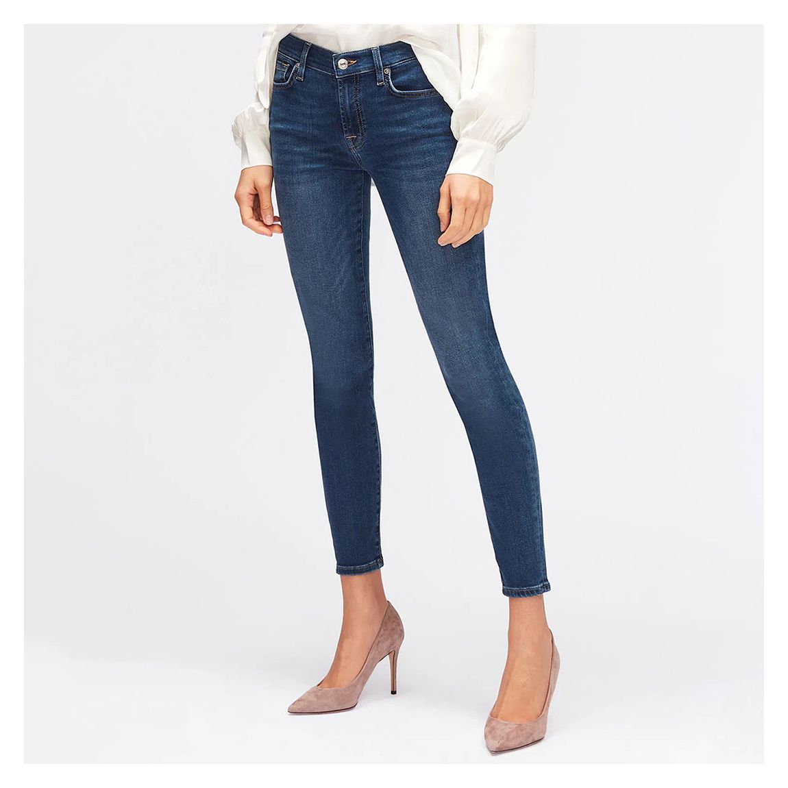 Mid Blue Stretch Skinny Jeans main product photo