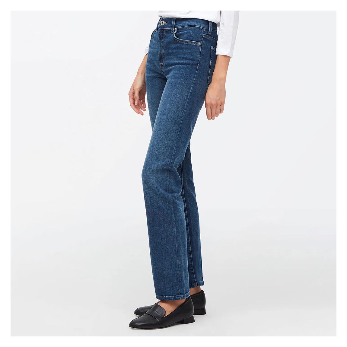 Mid Blue Stretch Straight Jeans main product photo