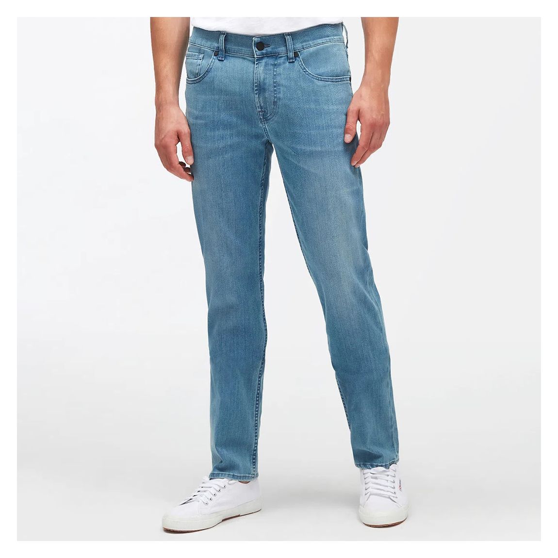 Pale Blue Slimmy Straight Leg Stretch Jeans main product photo