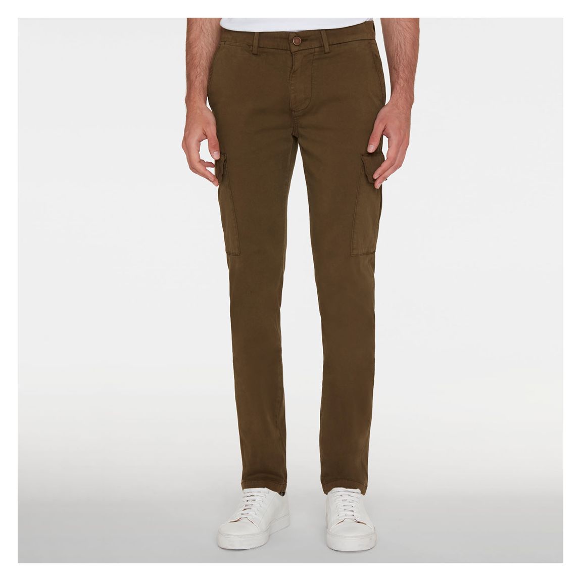 Khaki Brown Slimmy Cargo Stretch Chinos main product photo