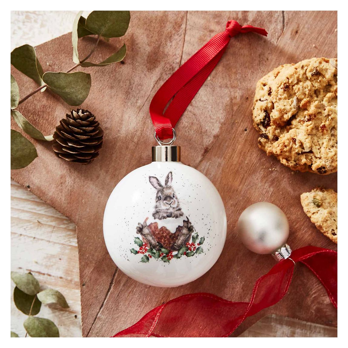 Merry Little Christmas Rabbit Bauble main product photo
