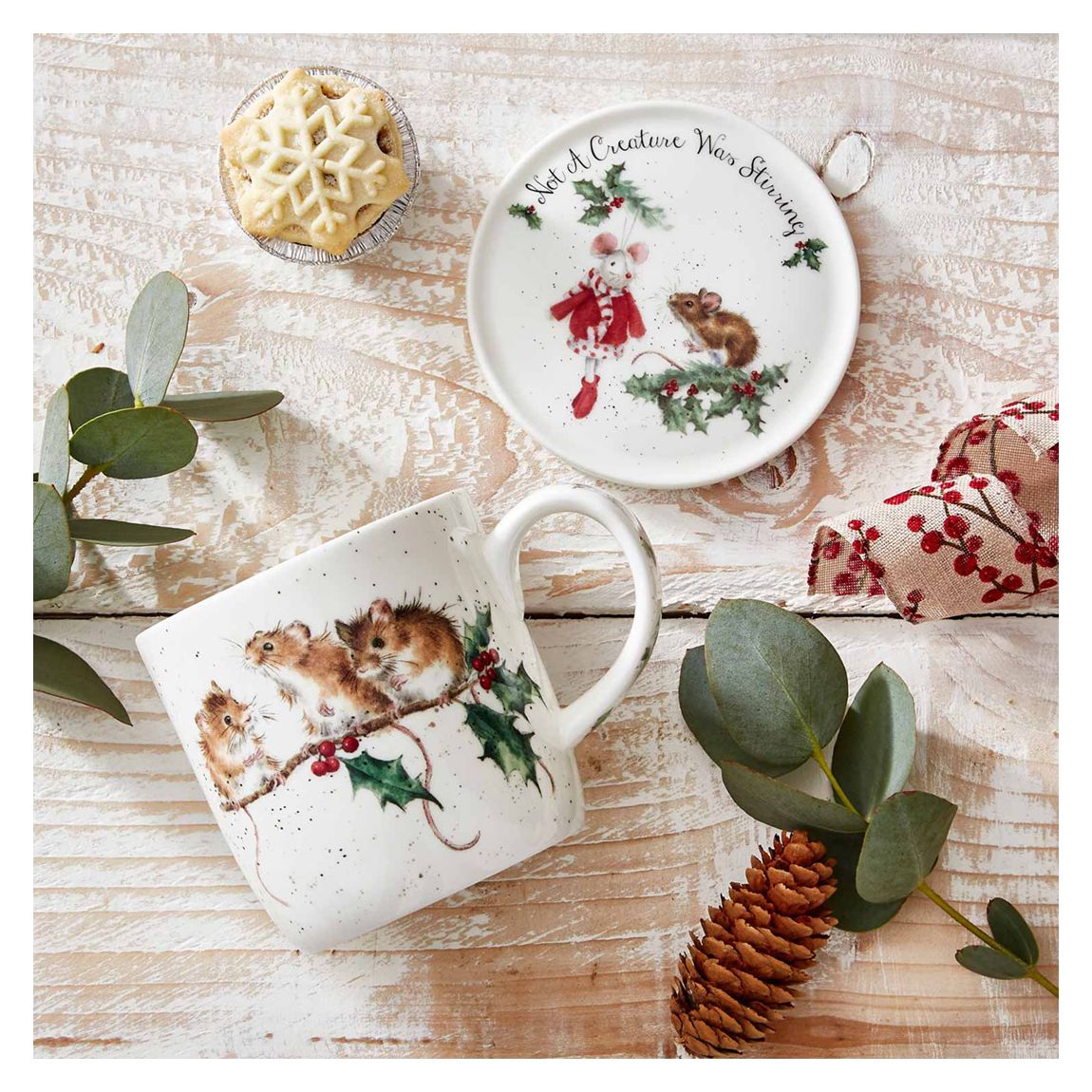 Winter Mice Mug Coaster Set main product photo