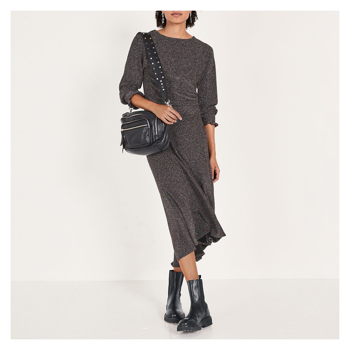 Blac Metallic Freya Glitter Midi Dress main product photo