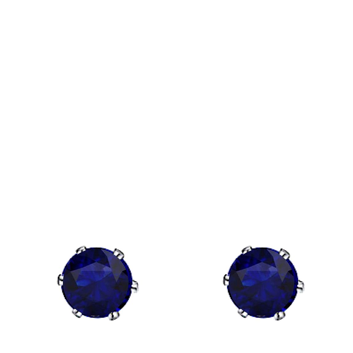 Silver Blue Sapphire Stud Earrings main product photo