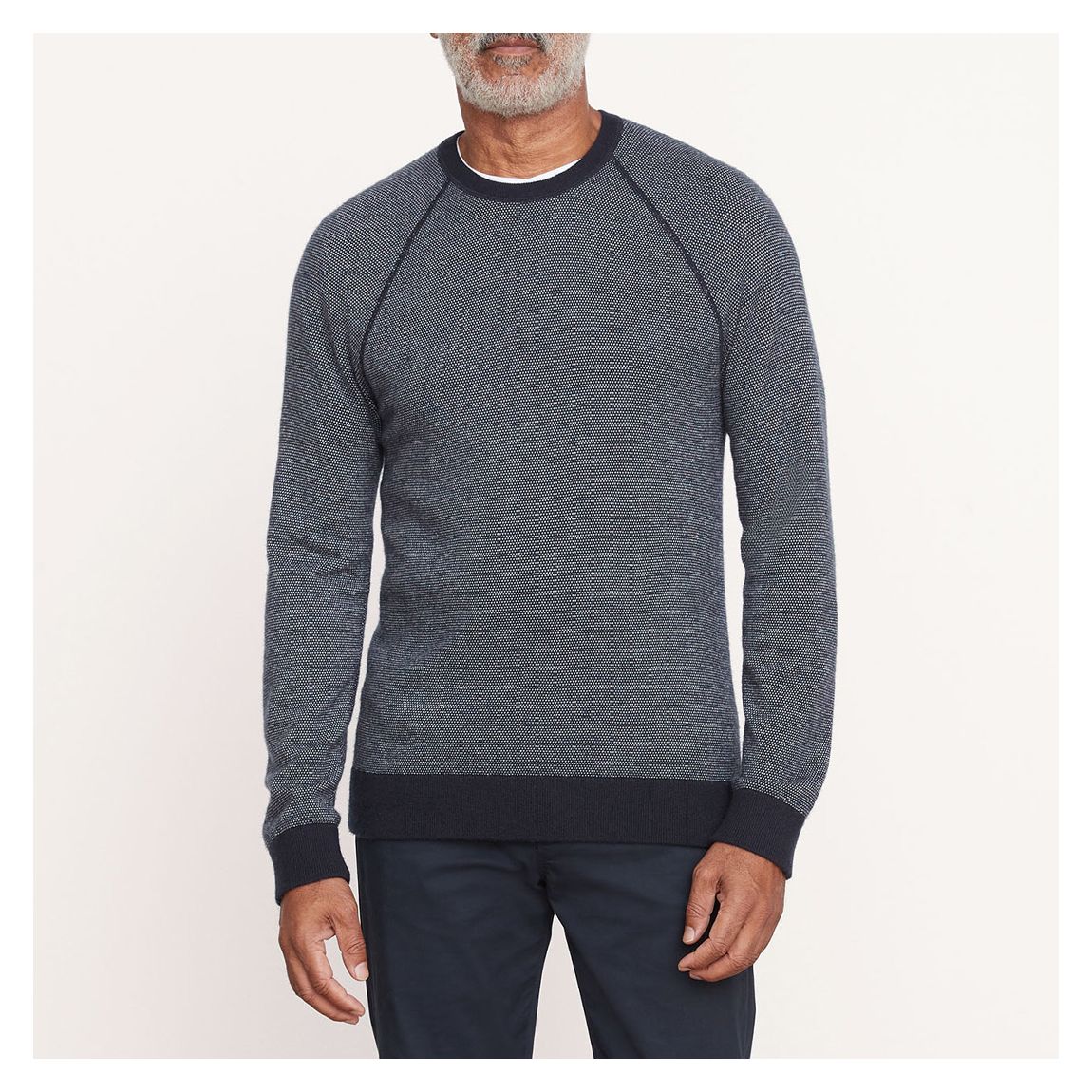 Coastal Blue Birdseye Wool/Cashmere Blend Jumper main product photo