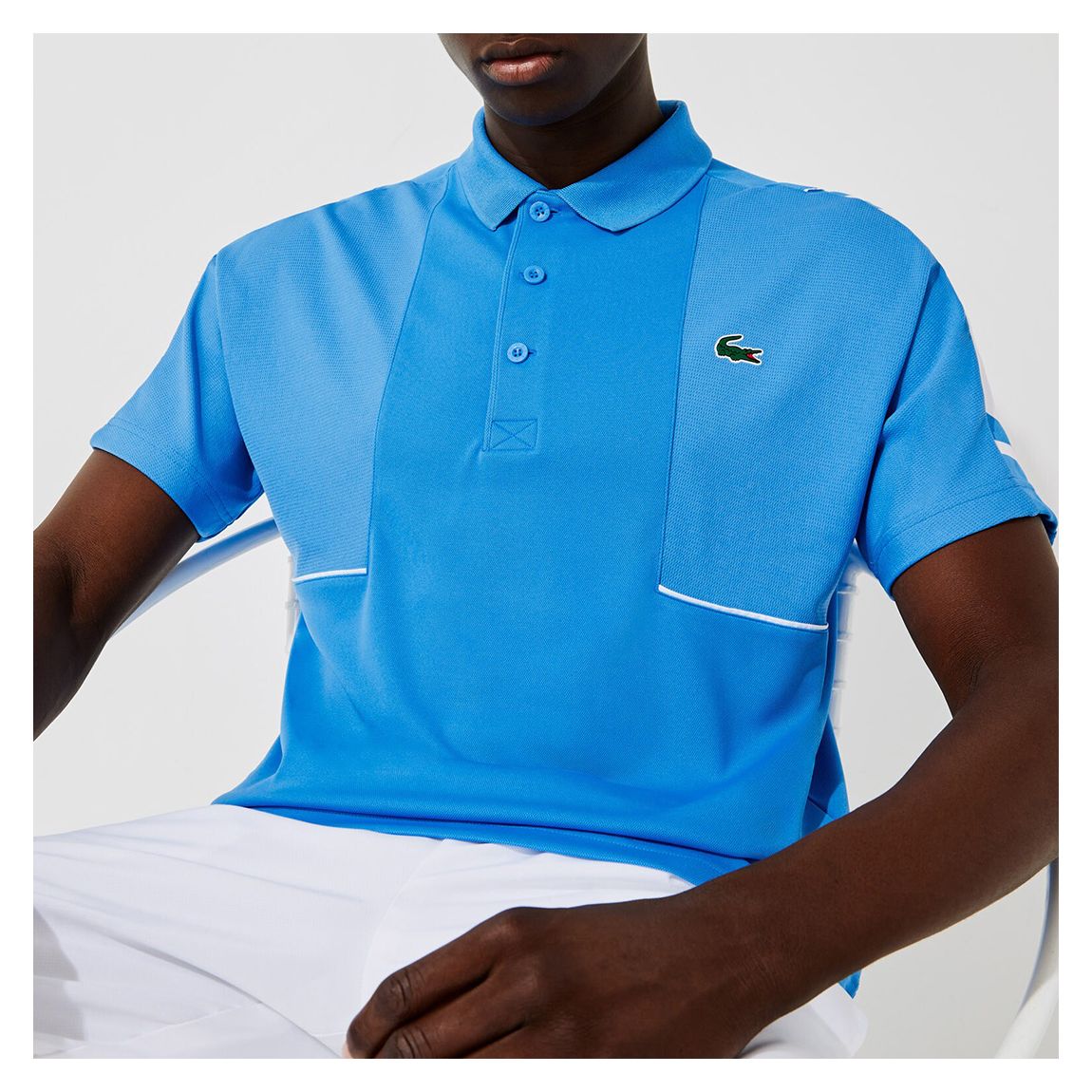 Blue Colour Block Polo Shirt main product photo