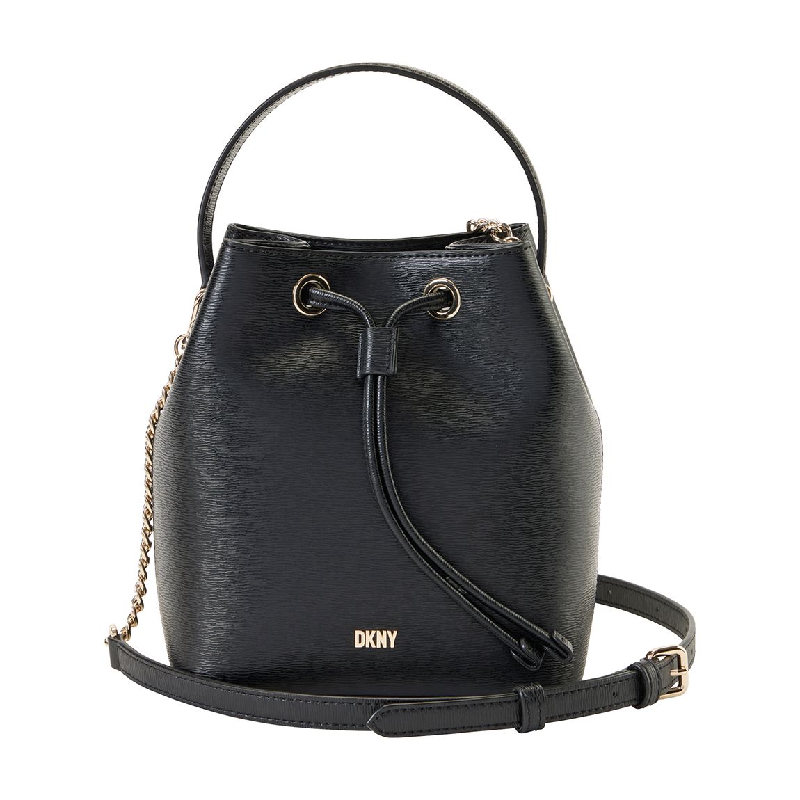 Black Gold Bryant Drawstring Bucket Bag main product photo