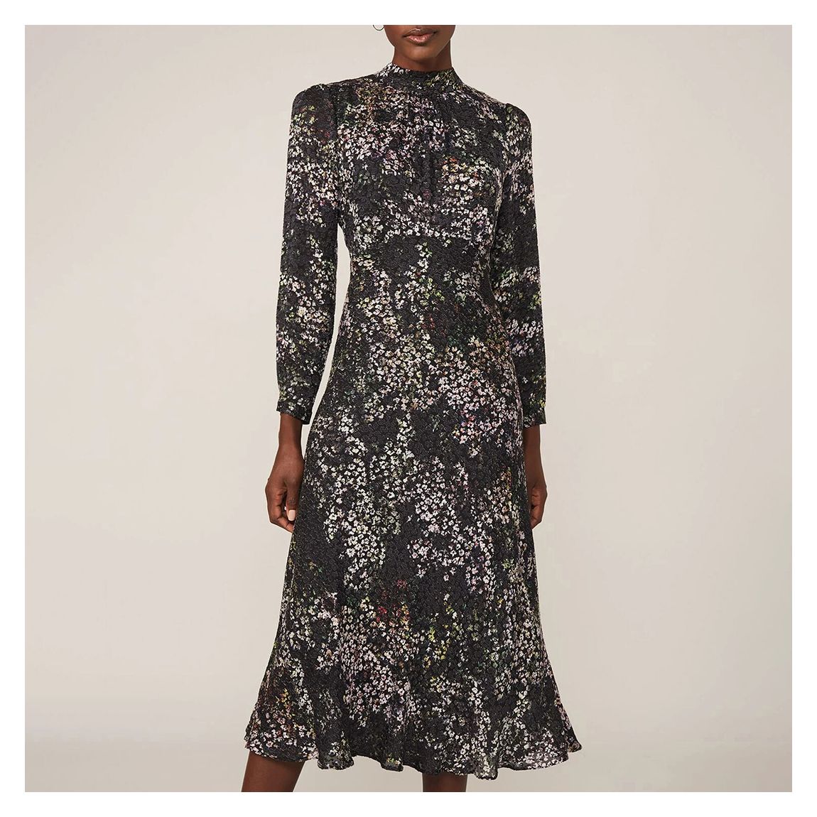 Black Elinore Printed Burnout Dress main product photo