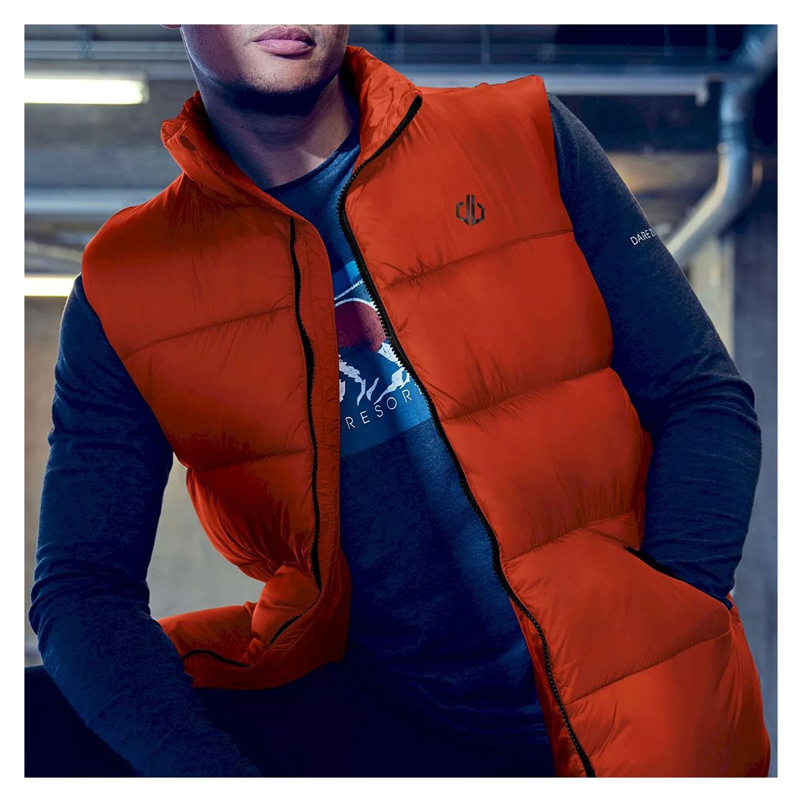 Orange Padded Gilet main product photo