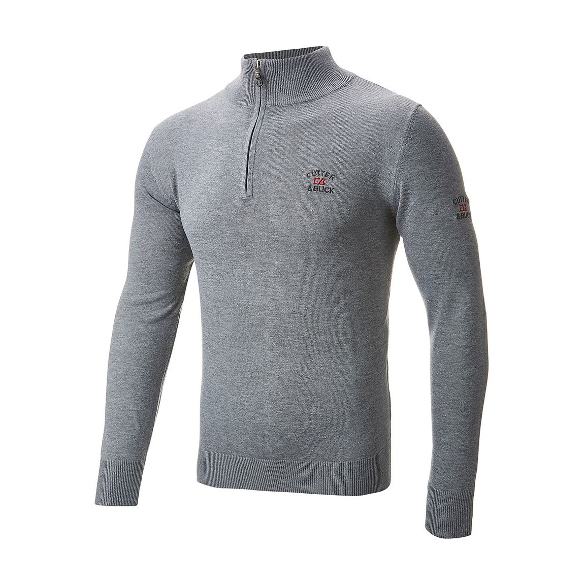 Light Grey/silver 1/4 Zip Midlayer main product photo