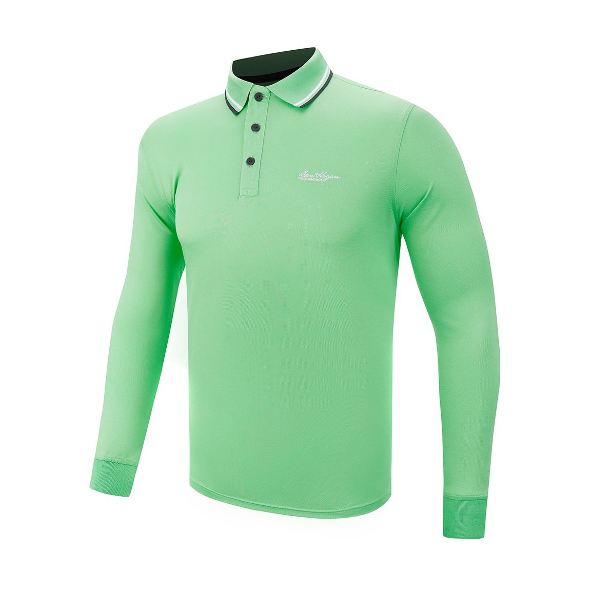 Green Long Sleeve Polo Shirt main product photo