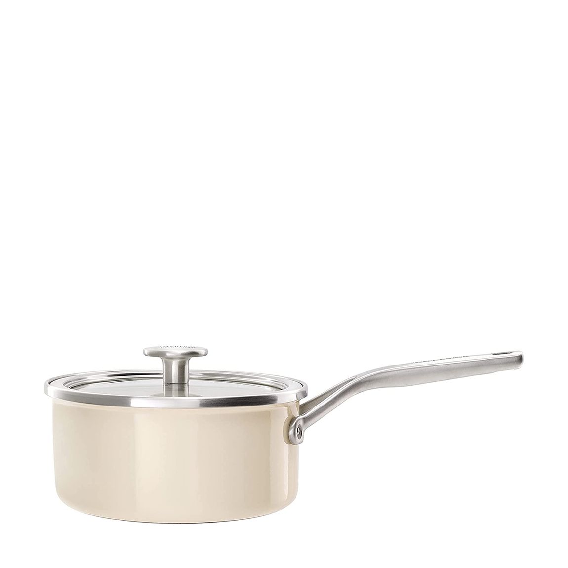 Almond Cream Enamel SaucePan, 20cm/2.4L main product photo