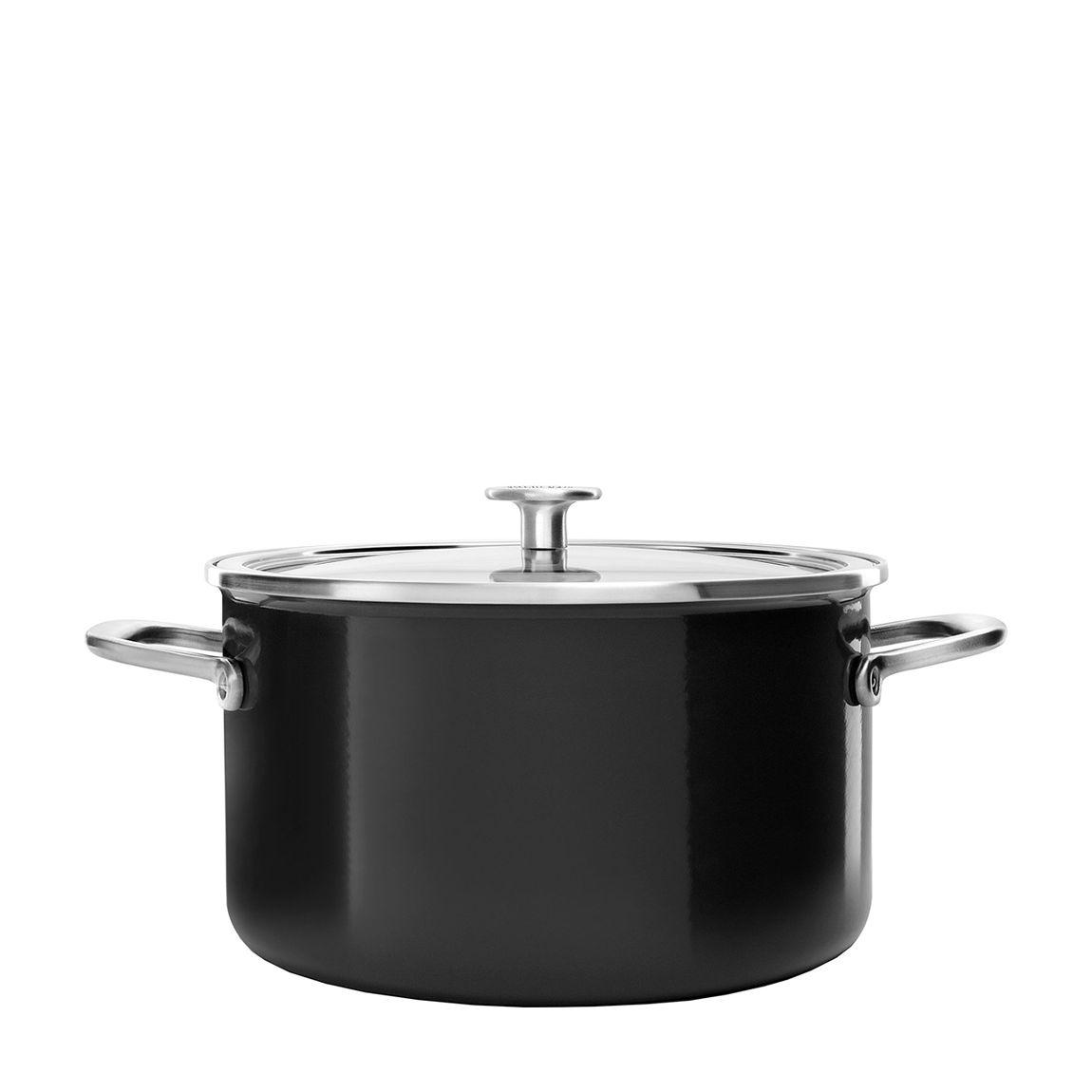 Steel Core Enamel 6L Casserole Pan, Onyx Black 24cm main product photo