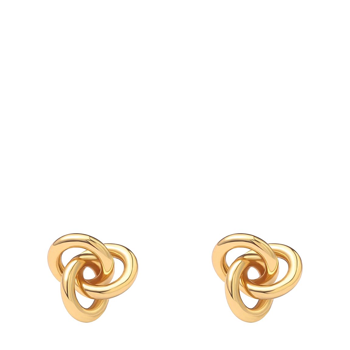 18K Gold Love Knot Polished Earrings main product photo