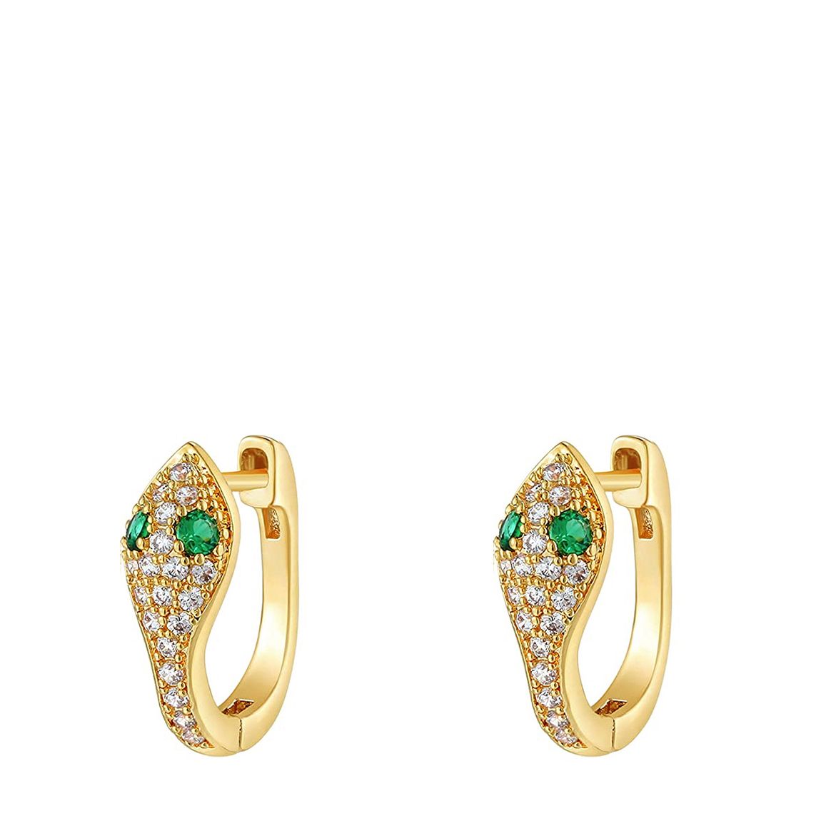 18K Gold Embelished Snake Earrings main product photo