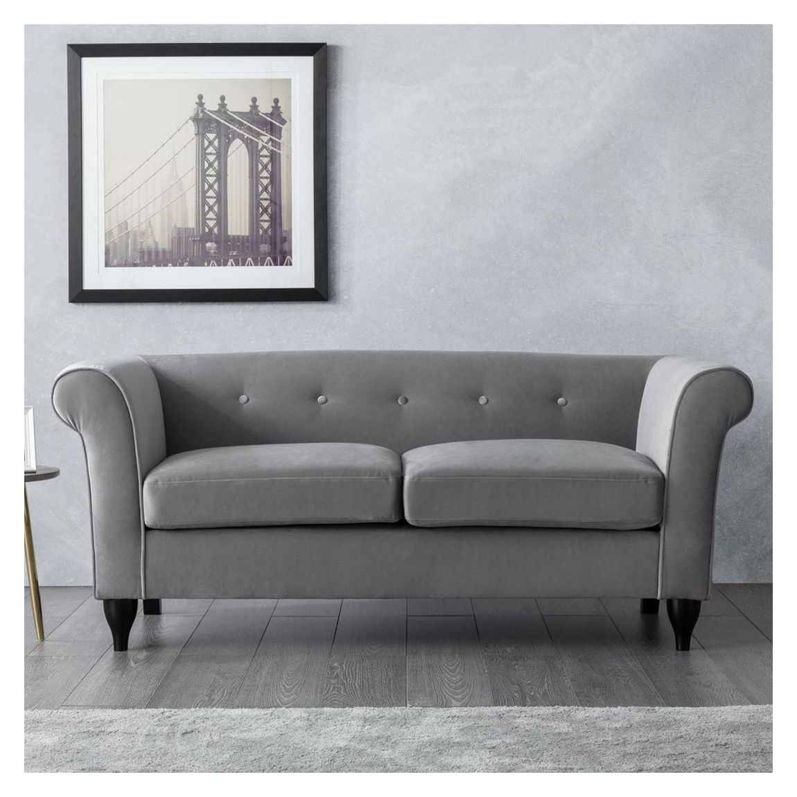The Monty Medium Sofa, Malta Grey main product photo