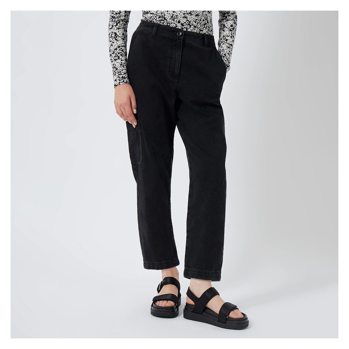 Black Straight Leg Jeans main product photo