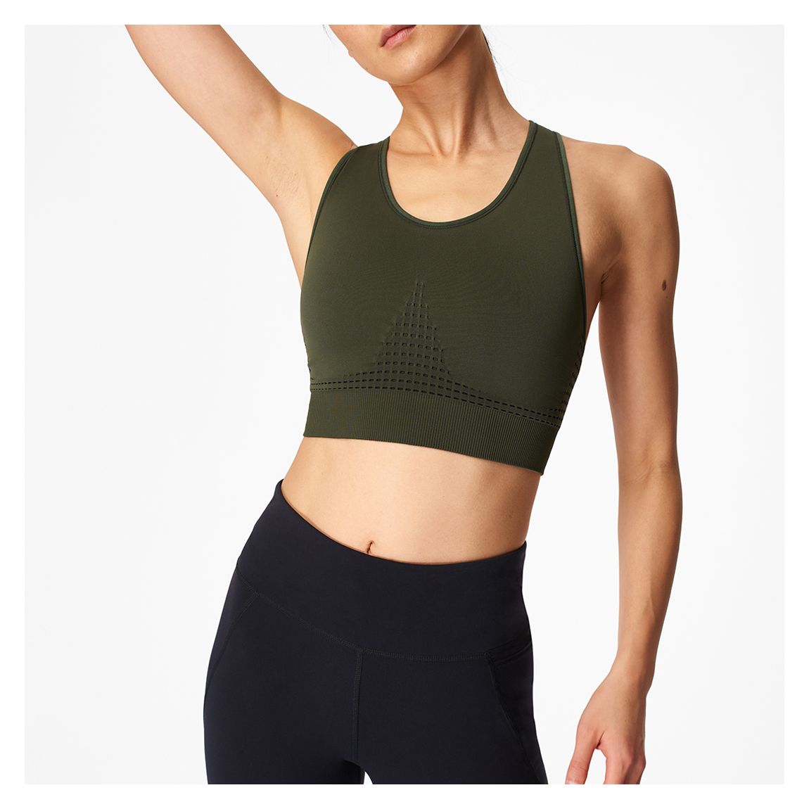 Dark Forest Green A Stamina Workout Bra main product photo