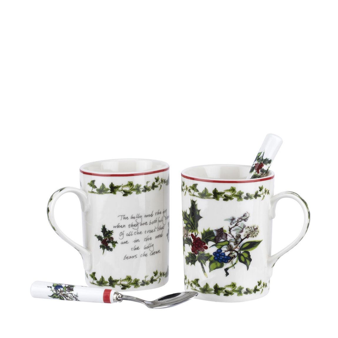 The Holly & The Ivy Mugs & Teaspoons Set main product photo