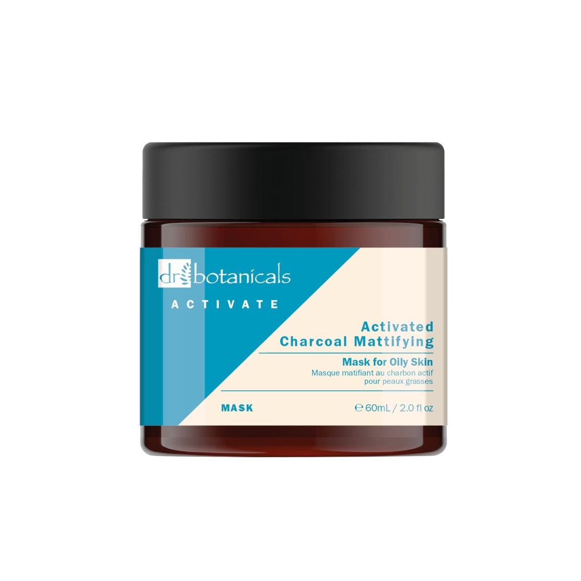 Dr Botanicals Activate Charcoal Mattifying Mask for Oily Skin 60ml main product photo